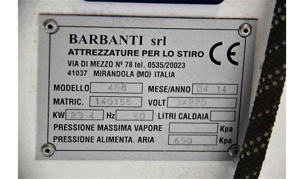 industriële hemd en stofjassen ontkreuker BARBANTI, model 488 bj 2014